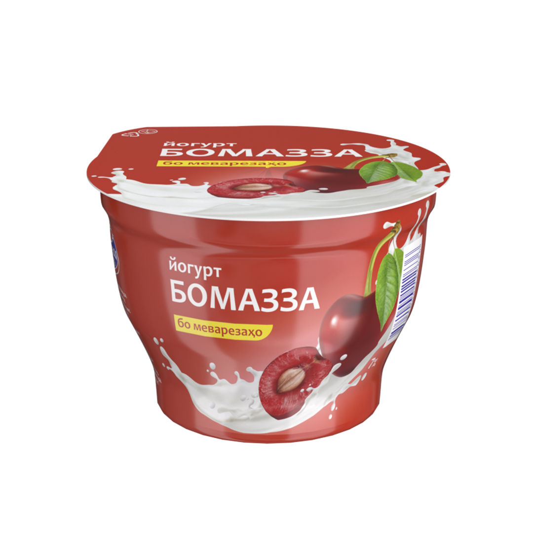 Сливочный йогурт “Бомазза” с кусочками вишни 7%