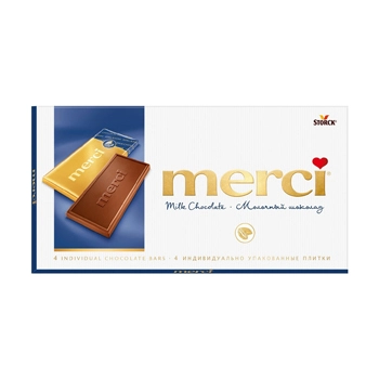 Шоколад Merci молочный 100 гр.