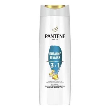 Pantene Pro-V Питание и Блеск Шампунь, бальзам-ополаскиватель и интенсивный уход 3в1, 360 мл