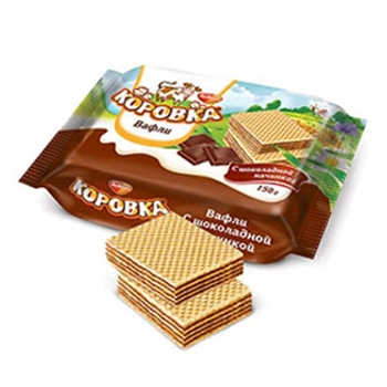 Вафли Коровка с шоколадной начинкой 150 гр.