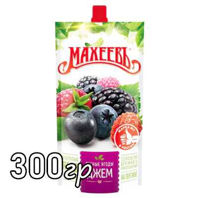 Джем Махеевъ Лесные ягоды 300 г дой-пак