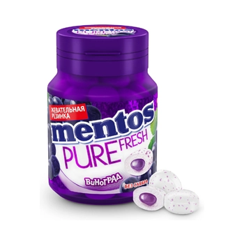 Жевательная резинка Mentos Pure Fresh вкус Виноград 54 гр.