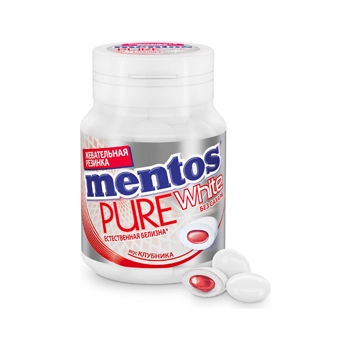 Жевательная резинка Mentos Pure White Клубника 54 гр.