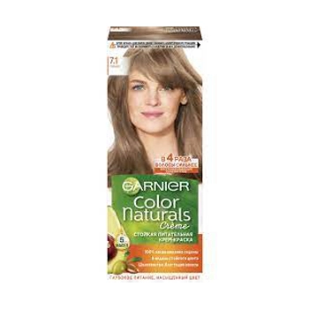 Стойкая крем-краска для волос Garnier "Color Naturals", оттенок 7.1, Ольха