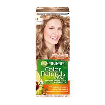 Garnier Крем краска для волос стойкая Color Naturals, питательная, 8, Пшеница, 110мл