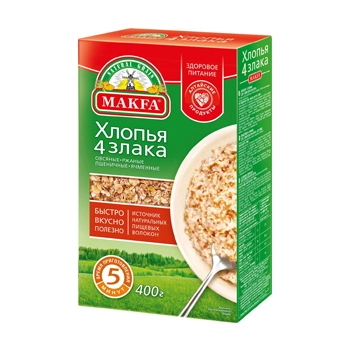 Хлопья 4 злака Makfa