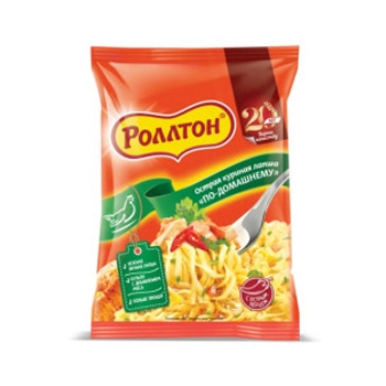 Лапша Роллтон по домашнему куриная острая