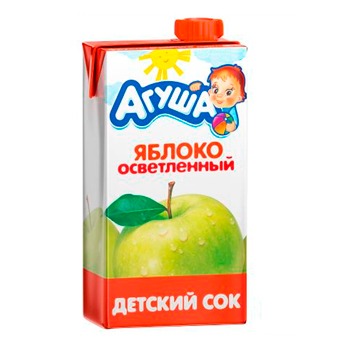 Сок Агуша Яблоко, с 4 месяцев, 200 мл