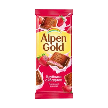 Шоколад Alpen Gold Клубника с йогуртом 85 гр.