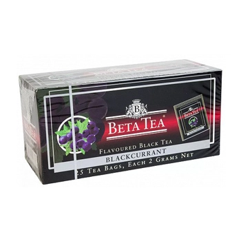 Черный чай Beta Tea черная смородина 25 пакетиков