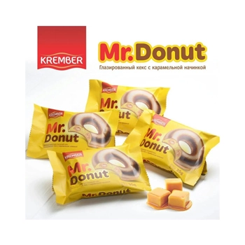 Кекс Глазированный  Mr.Donut  с карамелью.