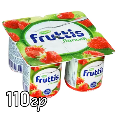 Йогурт Fruttis легкий клубника 0.1%