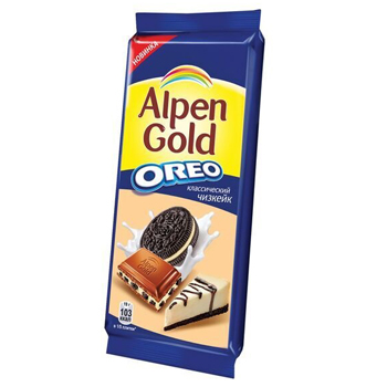 Шоколад Alpen Gold Oreo Классический чизкейк 95 гр.