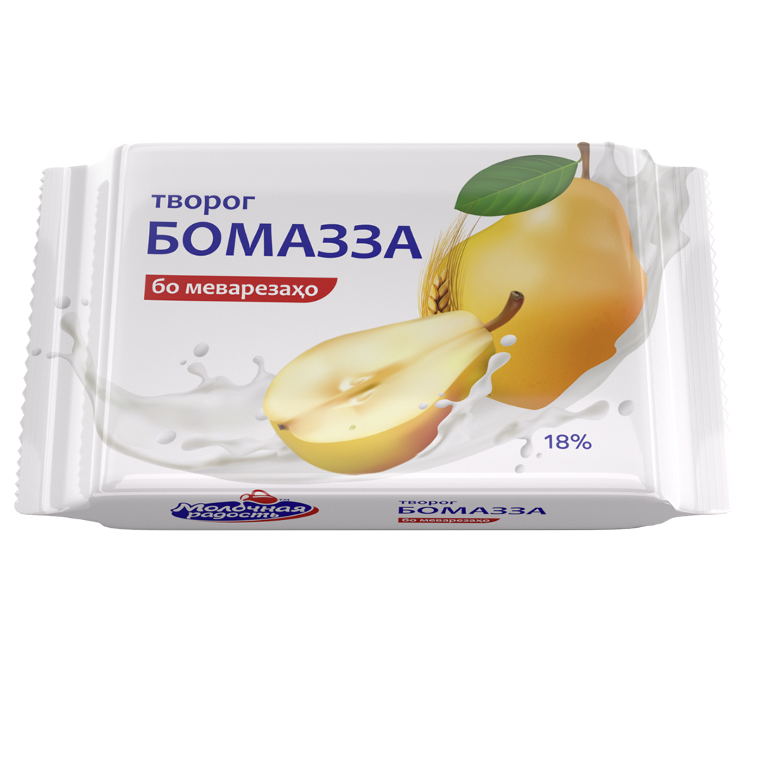 Творожная масса “Бомазза” с кусочками груши и злаками 18%