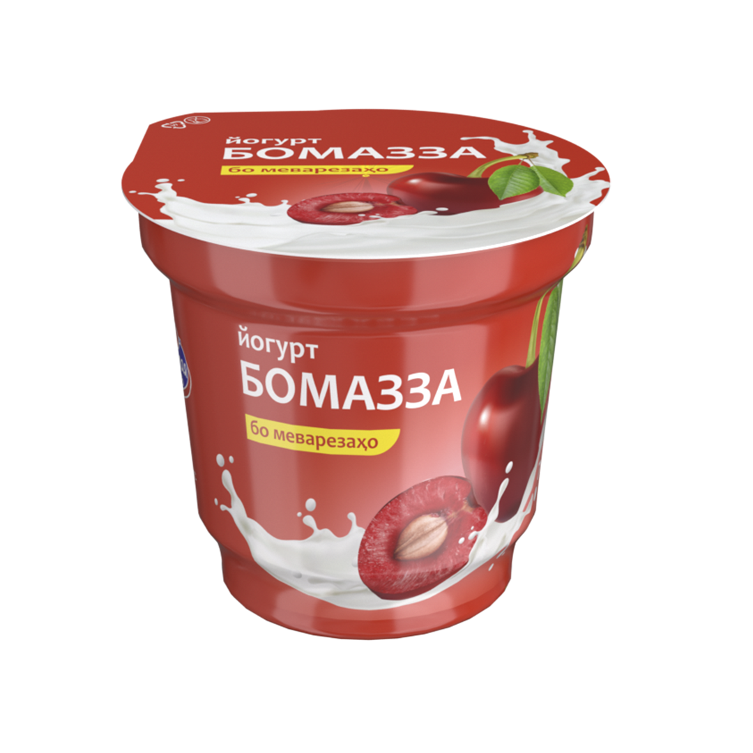 Сливочный йогурт “Бомазза” с кусочками вишни 7%