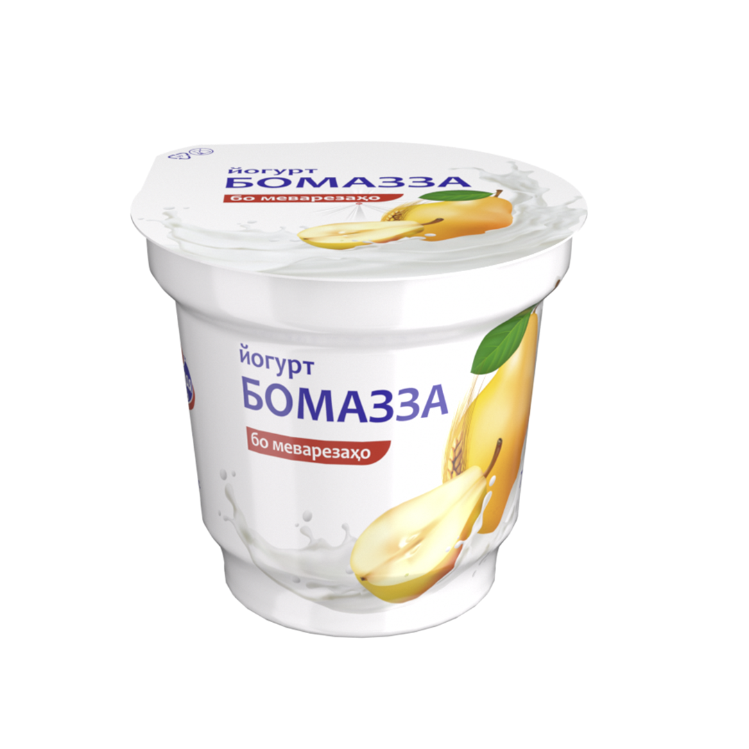 Сливочный йогурт “Бомазза” с кусочками груши и злаками 7%
