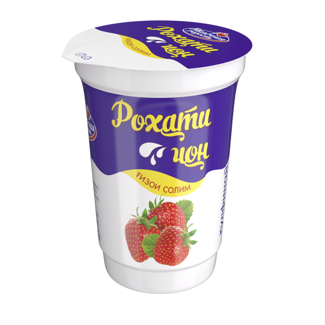 Питьевой йогурт “Рохати чон” со вкусом клубники (с трубочкой) 3,2%