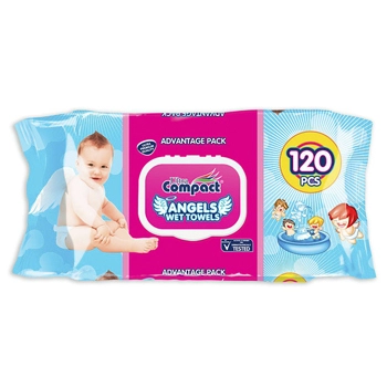 Влажные салфетки  Ultra Compact Angels 120шт