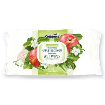 Салфетки влажные Compact apple blossom (120шт)