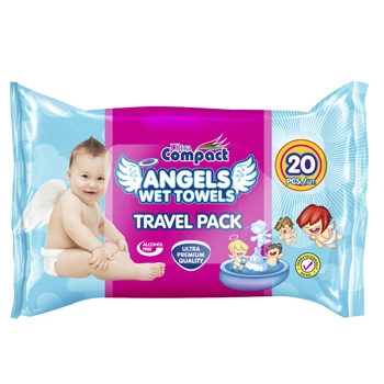 ULTRA COMPACT ANGEL TRAVEL PACK ДЕТСКИЕ ВЛАЖНЫЕ САЛФЕТКИ