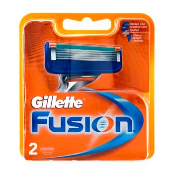 Сменные кассеты для бритвы Gillette Fusion 2 шт
