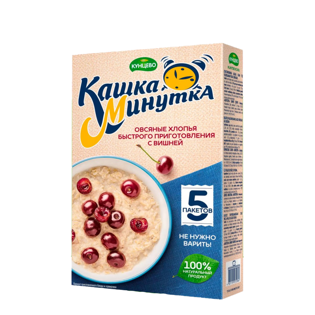 Каша Минутка Овсяная Вишня