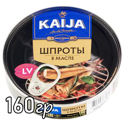 Рыбный  консерва Шпроты в масле  Кайджа