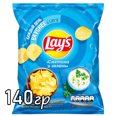 Чипсы Lay`s Сметана и зелень