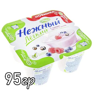 Йогурт Нежный Лесные ягоды стакан 0,1%