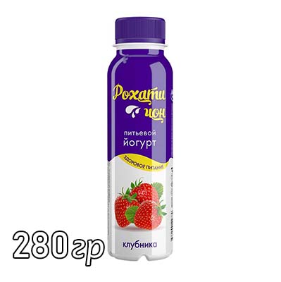Питьевой йогурт “Рохати чон” со вкусом клубники 3,2%