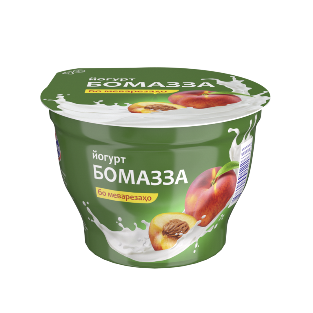 Сливочный йогурт “Бомазза” с кусочками персика 7%