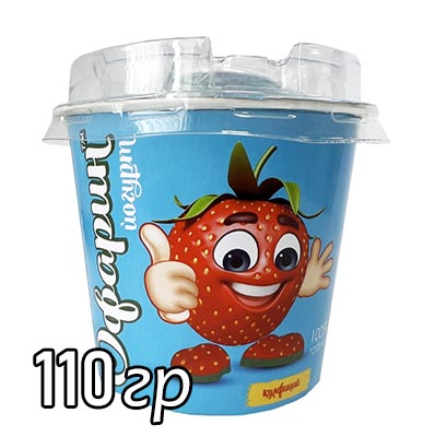 Сливочный йогурт “Офарин” со вкусом клубники 7%