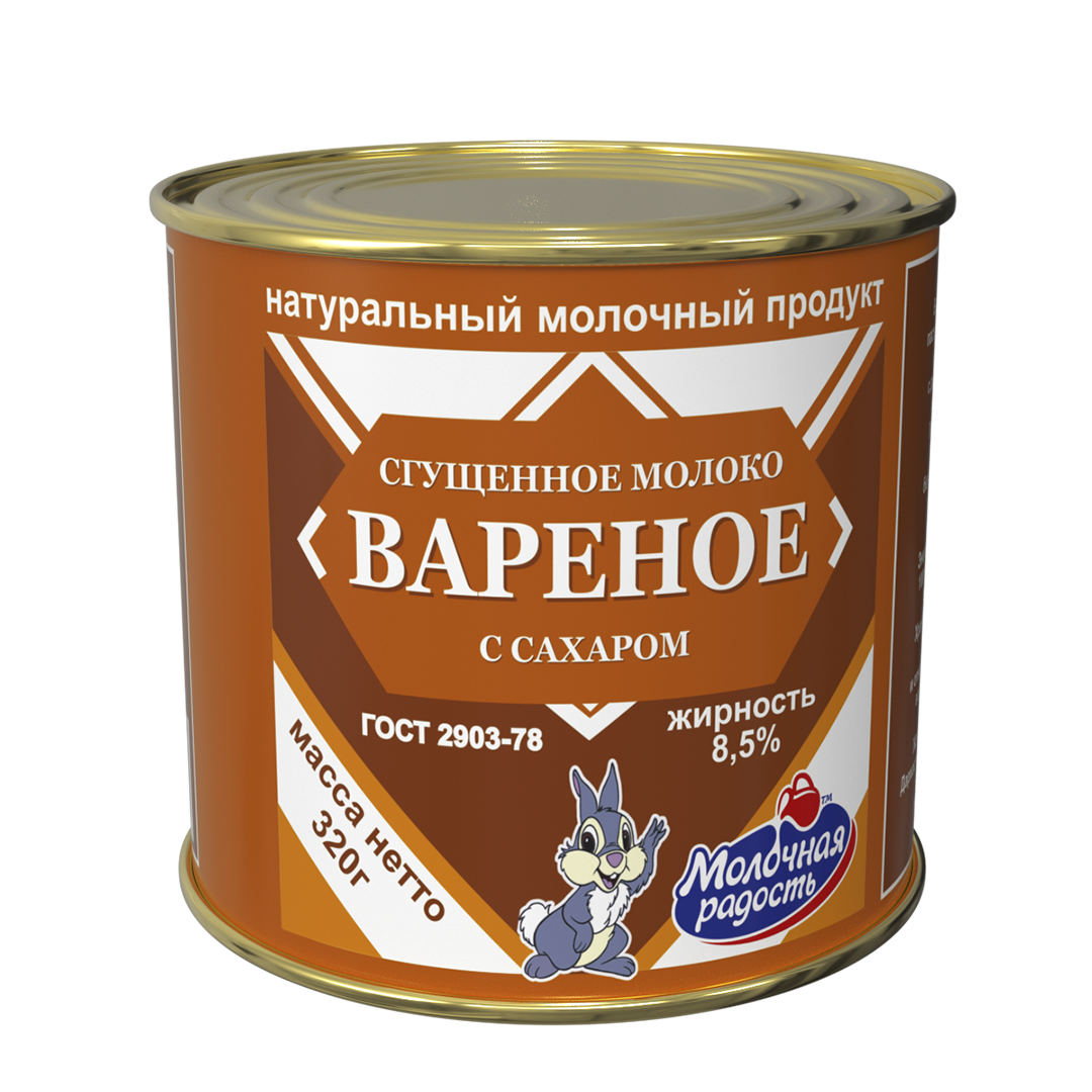 Сгущенное молоко Молочная радость  320 гр ж\б Варенка