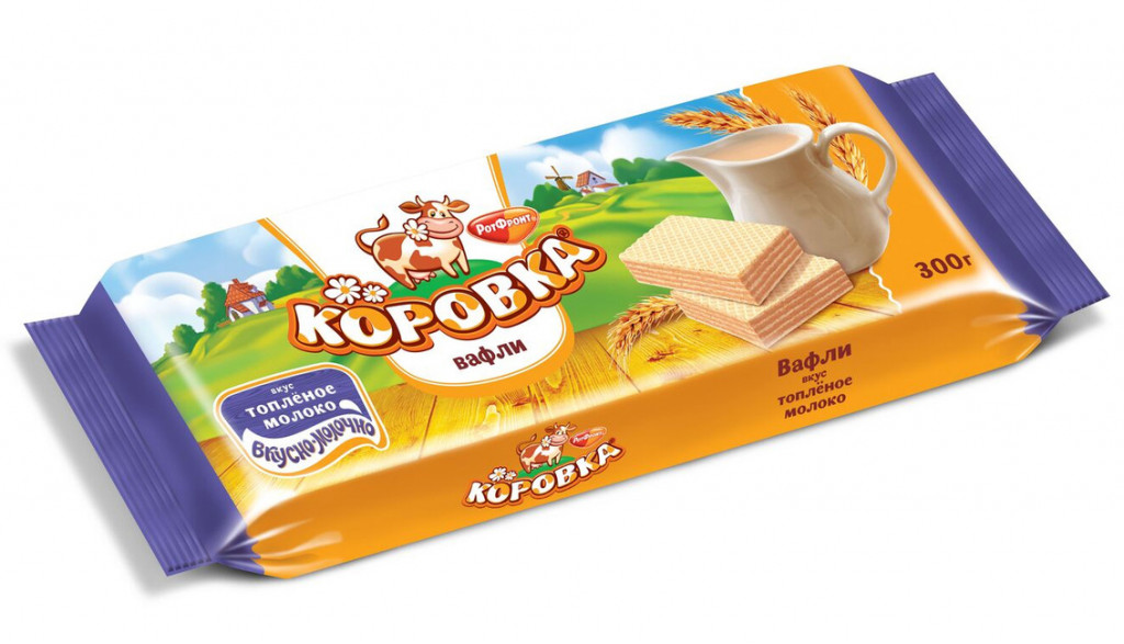 Вафли Коровка Топлёное Молоко 300гр