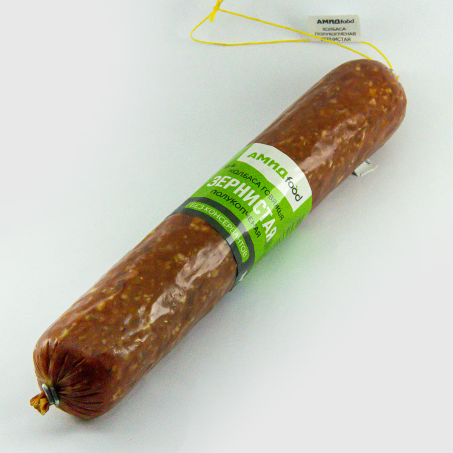 Колбаса полукопченая Амид food Зернистая
