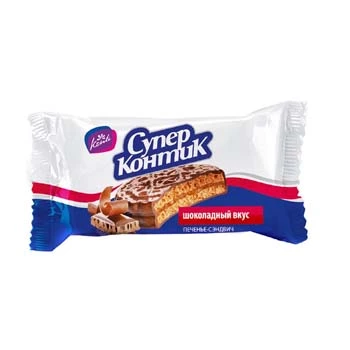 Печенье Супер-Контик шоколадный вкус 100 гр.
