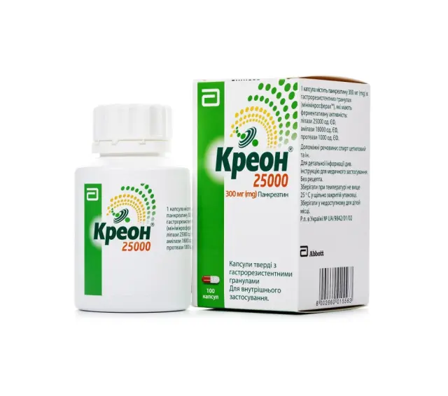 Креон 25000 капс. 300мг №100