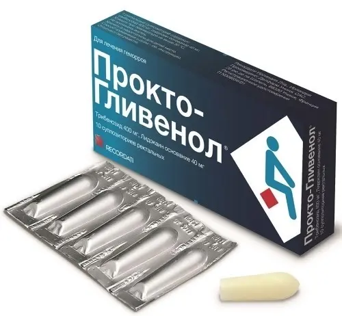 Прокто-гливенол св. 400мг №10